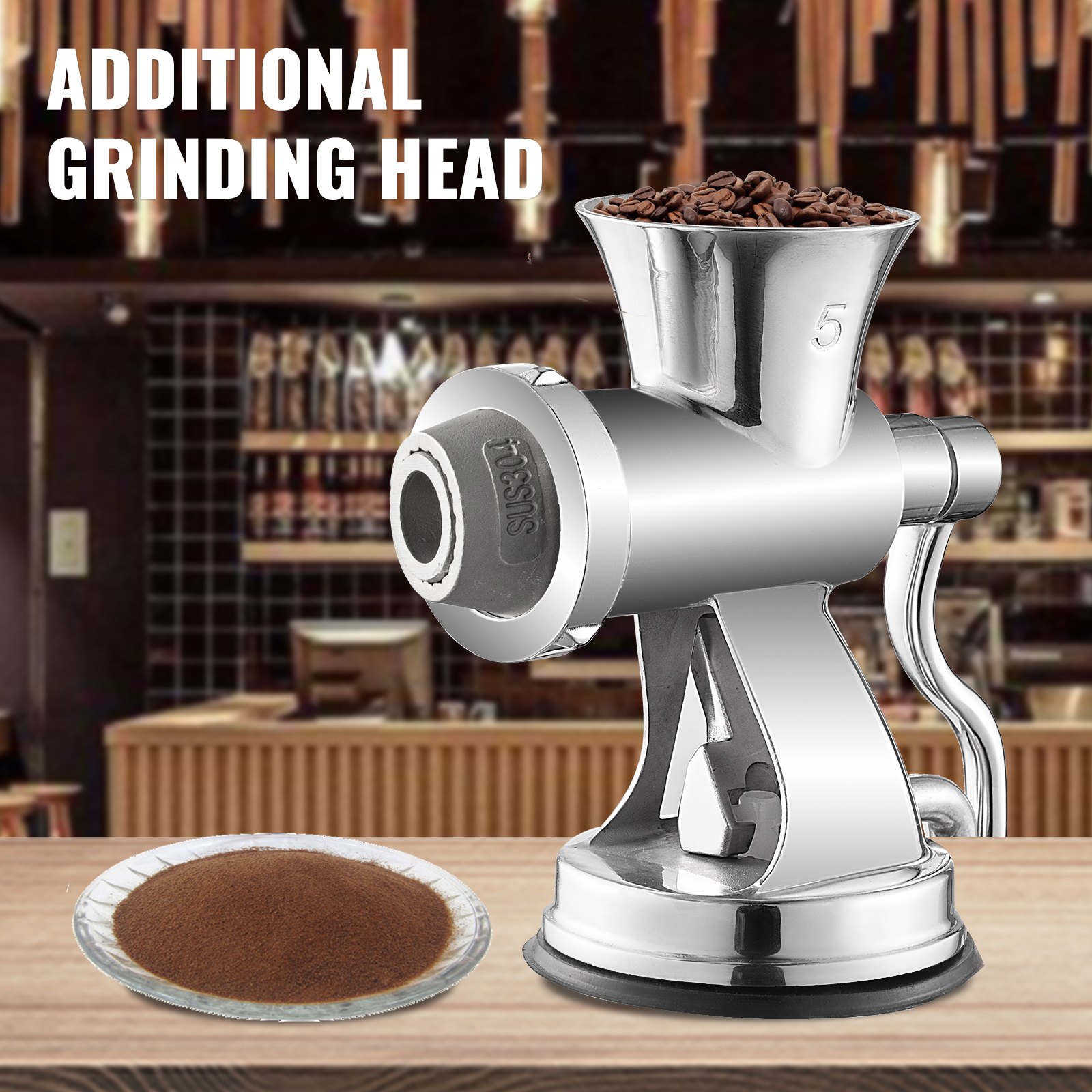 Meat Grinder Manual 304 Stainless Steel Hand Operated Meat Grinder Multifunctional Crank Sausage Maker Coffee Powder Grinder for Household for Beef Chicken Pepper Mushroom Coffee Meat Grinder Manual 304 Stainless Steel Hand Operated Meat Grinder Multifunctional Crank Sausage Maker Coffee Powder Grinder for Household for Beef Chicken Pepper Mushroom Coffee
