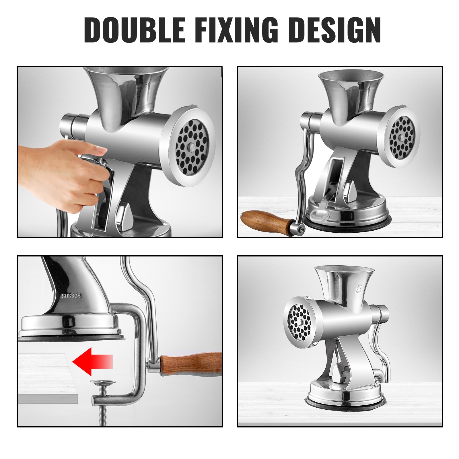 Meat Grinder Manual 304 Stainless Steel Hand Operated Meat Grinder Multifunctional Crank Sausage Maker Coffee Powder Grinder for Household for Beef Chicken Pepper Mushroom Coffee Meat Grinder Manual 304 Stainless Steel Hand Operated Meat Grinder Multifunctional Crank Sausage Maker Coffee Powder Grinder for Household for Beef Chicken Pepper Mushroom Coffee