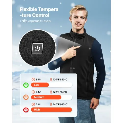 Elektrisch Verwarmingsvest Constante Temperatuur Usb Interface Gladde Rits Mannen Slimme Elektrische Verwarming Vest 3S Winter Warm (M Elektrisch Verwarmingsvest Constante Temperatuur Usb Interface Gladde Rits Mannen Slimme Elektrische Verwarming Vest 3S Winter Warm (M