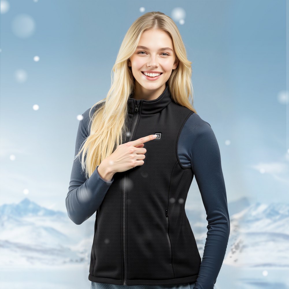 VEVOR Heated Vest, Women Electric Heating Vest with 16000 mAh Battery Pack, 6 Heating Zones Lightweight Rechargeable Winter-Vest with 3 Levels, for Outdoor Hiking Camping Fishing Skiing, Size L