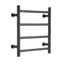 VEVOR Towel Warmer Heated Towel Bar-Rack - Nopwer Bathroom Wall Mounted Electric Towel Drying Plug-in Matte  Black 4 Bars