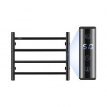 VEVOR 4 Bars Towel Warmer Rack Wall Mounted Heated Towel Rack for Bathroom Black