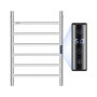 VEVOR 6-Bar Towel Warmer Rack Wall Mounted Heated Towel Rack for Bathroom Silver