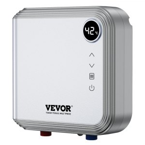 VEVOR Electric Tankless Water Heater, 13.8kw Instant Hot Water Heater, Digital Temperature Display & Easy Installation & 24-Hour Water Supply, for