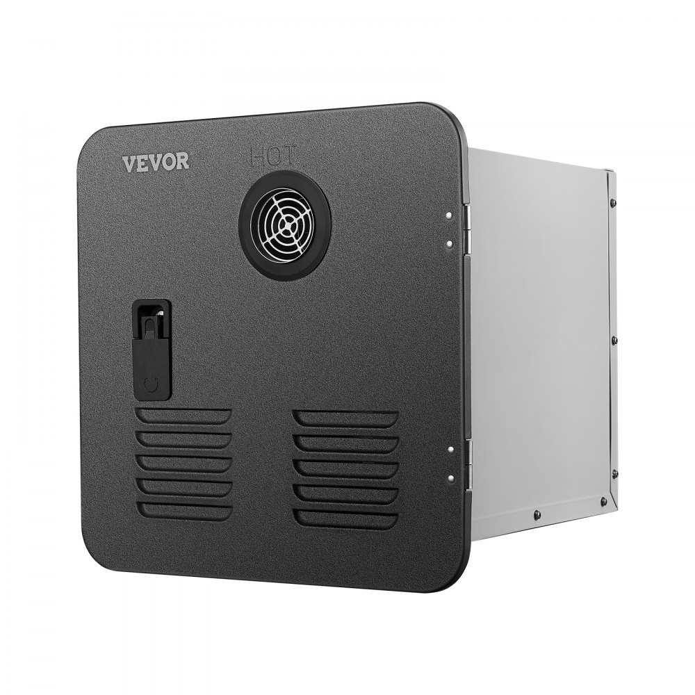 VEVOR RV Tankless Water Heater, Instant Shower with 15 x 15 inches Black Door and Remote Controller, 55000BTU Optimized Comfort Performance Hot Water, Ideal for RVers' Family Everyday Use