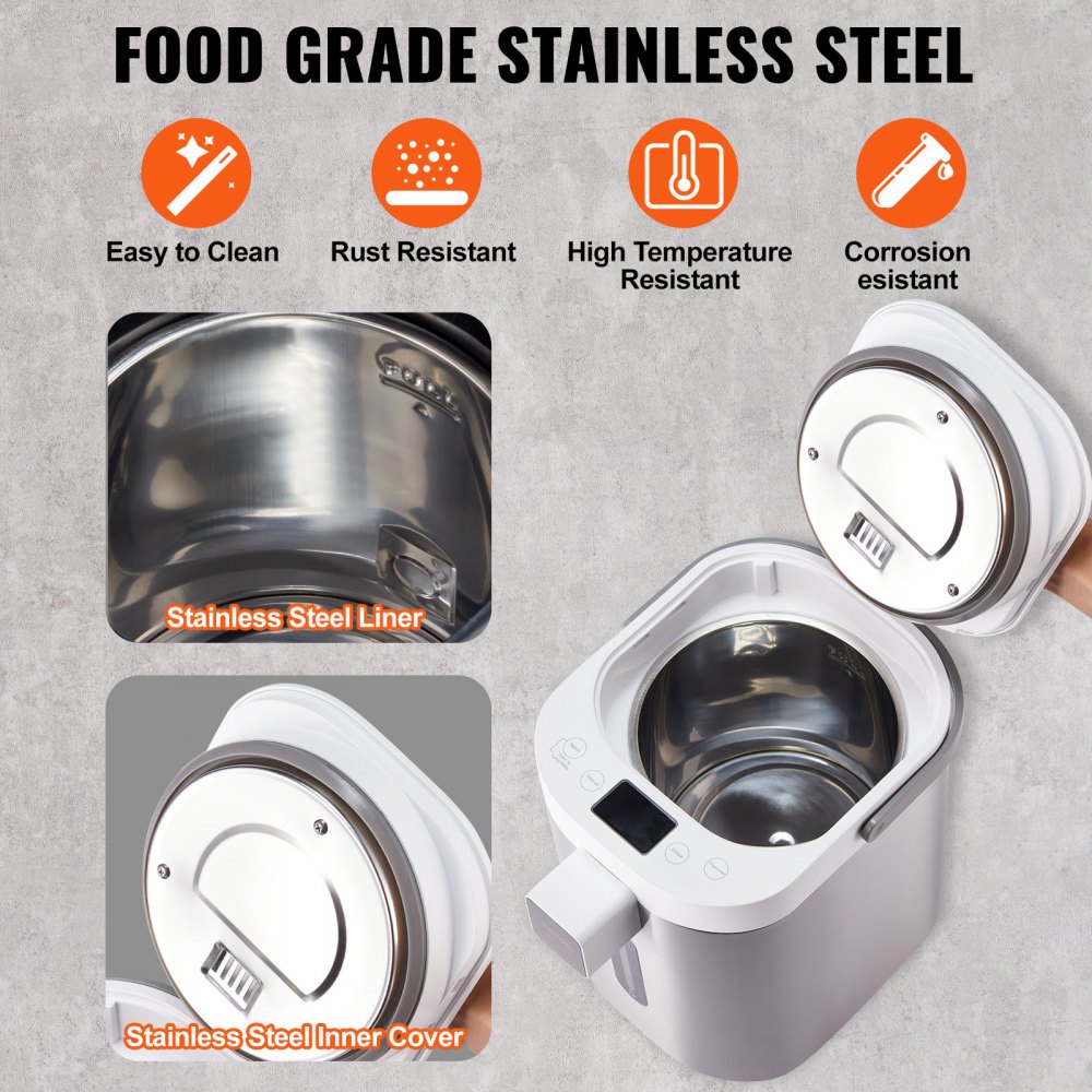 VEVOR Hot Water Dispenser, Adjustable 11 Temperatures Water Boiler and Warmer, 304 Stainless Steel Countertop Water Heater, with LCD and Child Lock, for Tea, Coffee and Baby Formula, 3L/102 oz