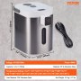 VEVOR Hot Water Dispenser, Adjustable 11 Temperatures Water Boiler and Warmer, 304 Stainless Steel Countertop Water Heater, with LCD and Child Lock, for Tea, Coffee and Baby Formula, 3L/102 oz