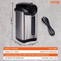VEVOR Hot Water Dispenser, Adjustable 4 Temperatures Water Boiler and Warmer, 304 Stainless Steel Countertop Water Heater, 3-Way Dispense for Tea, Coffee and Baby Formula, 4L/135 oz