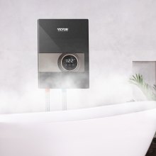VEVOR Instant Water Heater, 13.8kw Electric Tankless Water Boiler, Digital Temperature Display & Easy Installation & 24-Hour Water Supply, For Kitchen Bathroom Shower Mall Salon Shampoo ETL Listed