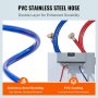 pvc stainless steel hoses with double layer braiding for VEVOR tankless water heater flushing kit.