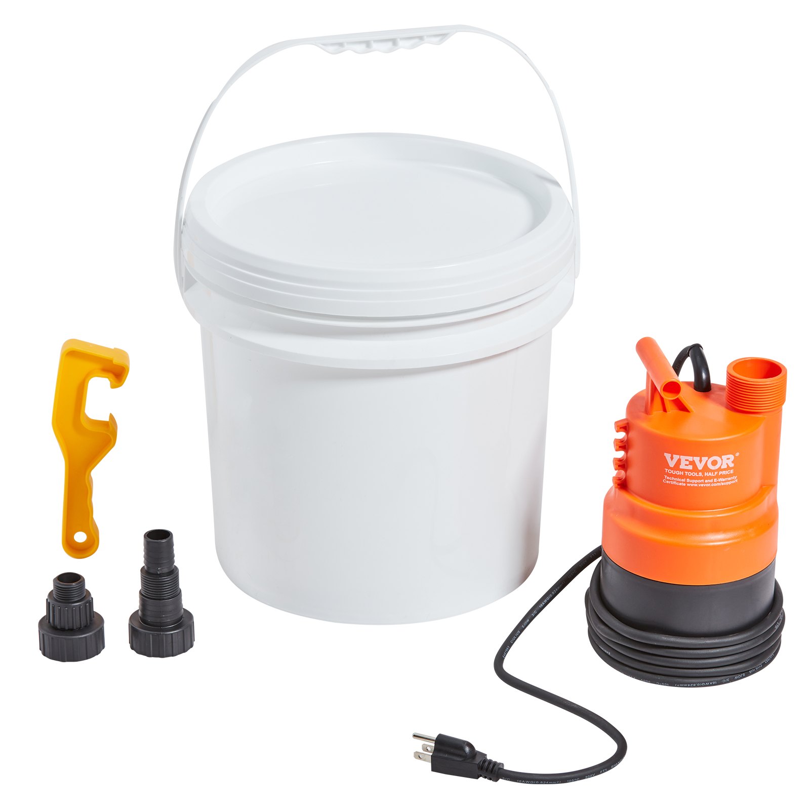 VEVOR Tankless Water Heater Flushing Kit, Includes Efficient Pump & 3.7 Gallon Pail & 2 Hoses, Wrench and Adapter for Quick Install,  Easy to Start Water Heater Flush Descale Kit Anti-corrosion