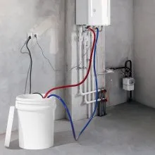 VEVOR Tankless Water Heater Flushing Kit, Includes Efficient Pump & 5 Gallon Pail & 2 Hoses & Descaling Powder, Wrench and Adapter for Quick Install Easy to Start, Water Heater Flush Kit