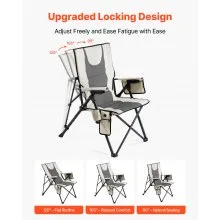VEVOR Heated Camping Chairs Outdoor Portable Folding Chair 3 Heating Settings