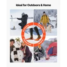 VEVOR Electric Heated Socks 5000mAh Battery Powered Heated Socks for Hunting