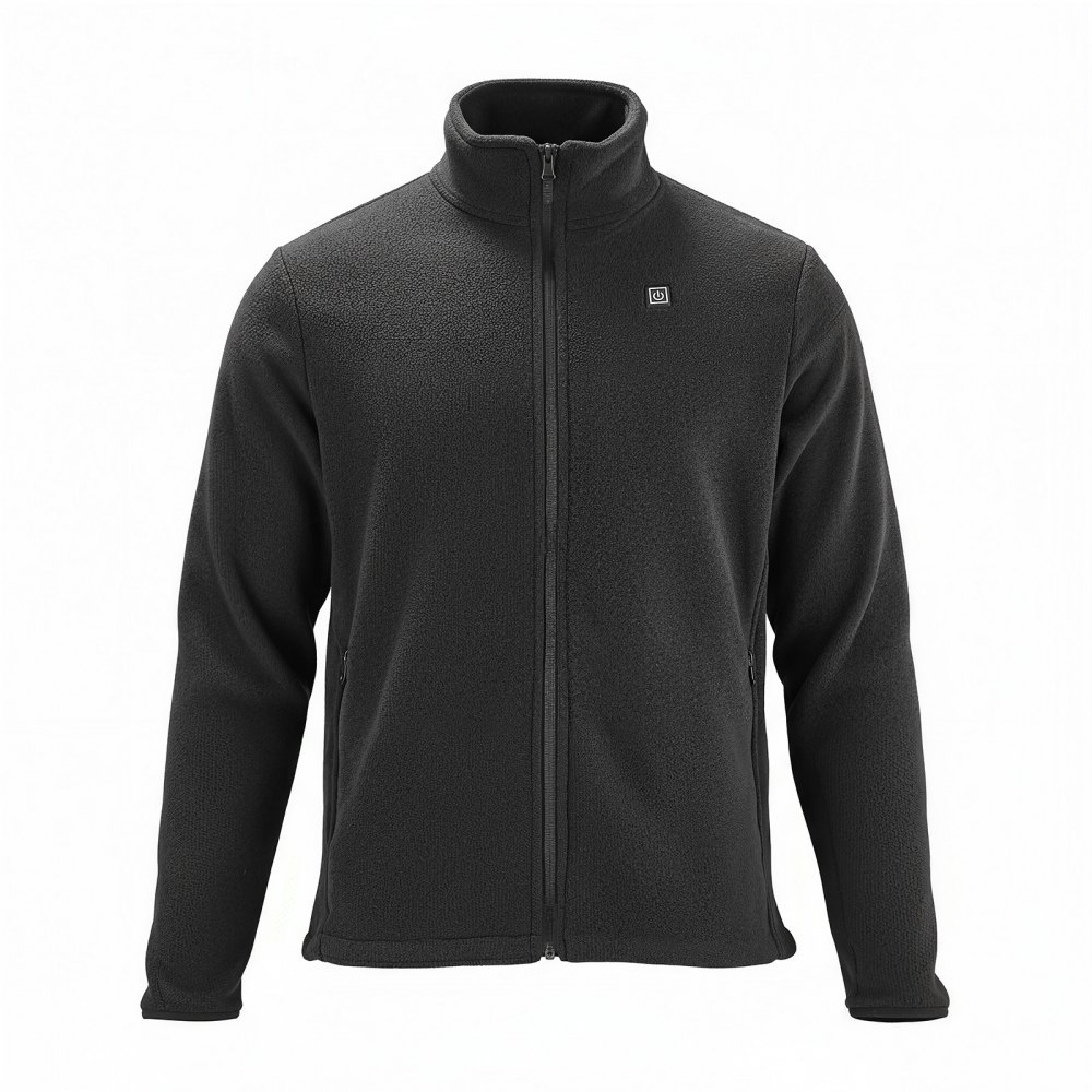 VEVOR Heated Fleece Jacket for Women, Heated Sweatshirt with 7.4V 16000mAh Rechargeable Power Bank Pack, 6 Heating Zones, 3 Temp Levels, 3h/6h/10h Warmth, for Winter Outdoor Camping, Black, XXXL Size