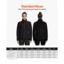 VEVOR Heated Fleece Jacket for Women, Heated Sweatshirt with 7.4V 16000mAh Rechargeable Power Bank Pack, 6 Heating Zones, 3 Temp Levels, 3h/6h/10h Warmth, for Winter Outdoor Camping, Black, XXXL Size