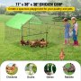 VEVOR Chicken Coop, 71" x 30" x 30", Rabbit Run Enclosure toll vízálló és napfényálló burkolattal kültéren, beltéren, udvaron és farmon, fém kisállat-járóketrec kisállatoknak, kacsának, tyúknak