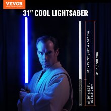 Lightsaber 14 RGB Colors 6 Sounds Mode Rechargeable Dueling Light Saber