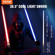 VEVOR Light Sword 12 RGB Colors 4 Sounds Rechargeable FX Light up Sword