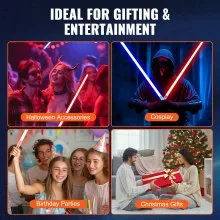 VEVOR Light Sword 12 RGB Colors 4 Sounds Rechargeable FX Light up Sword
