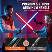 VEVOR Light Sword 12 RGB Colors 4 Sounds Rechargeable FX Light up Sword