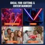 VEVOR Light Sword, 40" Light up Sword with 12 RGB Colors, Mute Mode and Realistic Handle, Rechargeable Light Up Sword Toy for Adults and Kids, Christmas Day, Halloween Cosplay, Birthday, Black