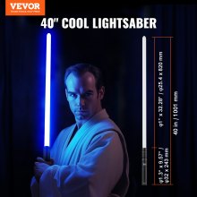 VEVOR Lightsaber 12 RGB Colors 16 Sounds Rechargeable  40" Dueling Light Saber