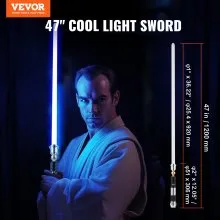 VEVOR Light Sword 12 RGB Colors 16 Sounds Mode Rechargeable Light up Sword
