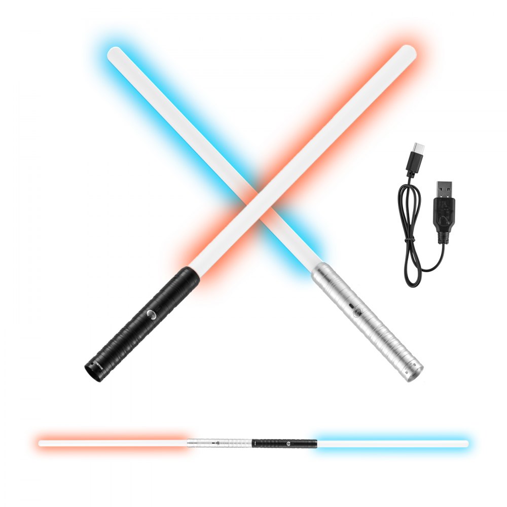 VEVOR Lightsaber 2 Pack 7 RGB Colors Újratölthető párbaj fénykard