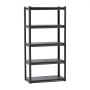 VEVOR Storage Shelves, 2000 lbs, 5 Tier Garage Storage Shelving, 16" D x 32" W x 63" H Adjustable Metal Shelves for Garage Shelves Utility Rack Shelf, Ideal for Kitchen, Warehouse, Basement, Black
