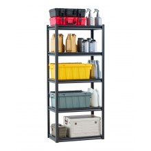 VEVOR Storage Shelves, 2000 lbs, 5 Tier Garage Storage Shelving, 18" D x 32" W x 72" H Adjustable Metal Shelves for Garage Shelves Utility Rack Shelf, Ideal for Kitchen, Warehouse, Basement, Black