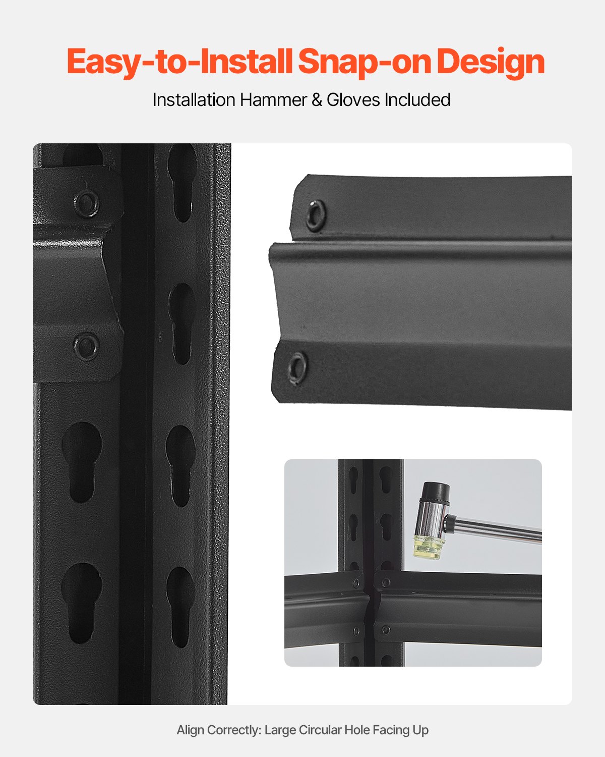 VEVOR Storage Shelves, 3000 lbs, 5 Tier Garage Storage Shelving, 18" D x 48" W x 78" H Adjustable Metal Shelves for Garage Shelves Utility Rack Shelf, Ideal for Kitchen, Warehouse, Basement, Black