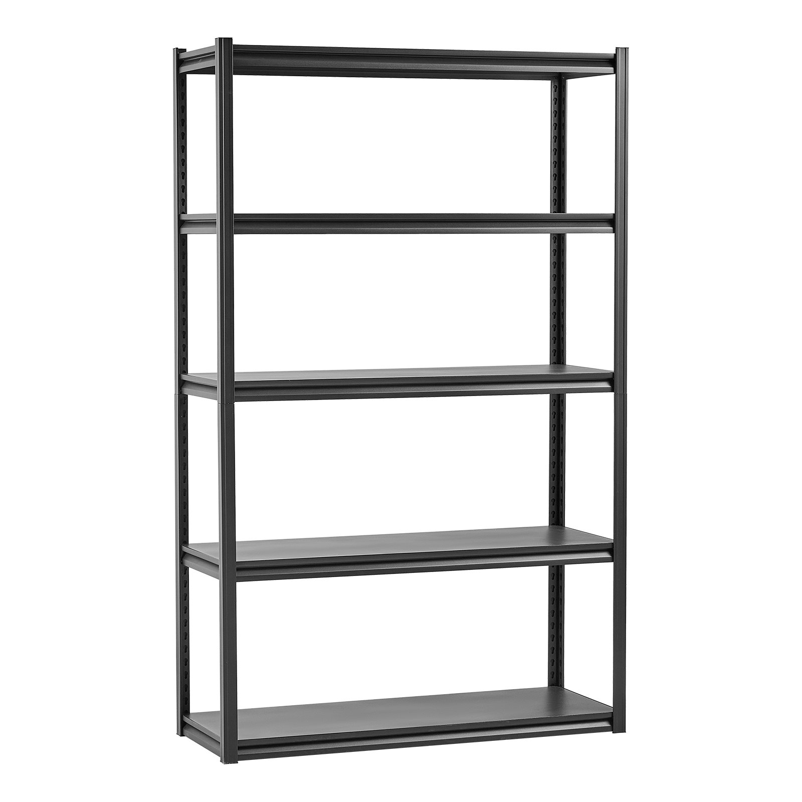 VEVOR Storage Shelves, 3000 lbs, 5 Tier Garage Storage Shelving, 18" D x 48" W x 78" H Adjustable Metal Shelves for Garage Shelves Utility Rack Shelf, Ideal for Kitchen, Warehouse, Basement, Black