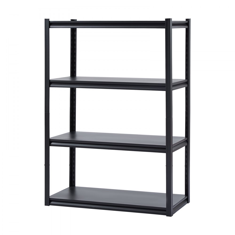 VEVOR Storage Shelves, 2400 lbs, 4 Tier Garage Storage Shelving, 20" D x 40" W x 57" H Adjustable Metal Shelves for Garage Shelves Utility Rack Shelf, Ideal for Kitchen, Warehouse, Basement, Black