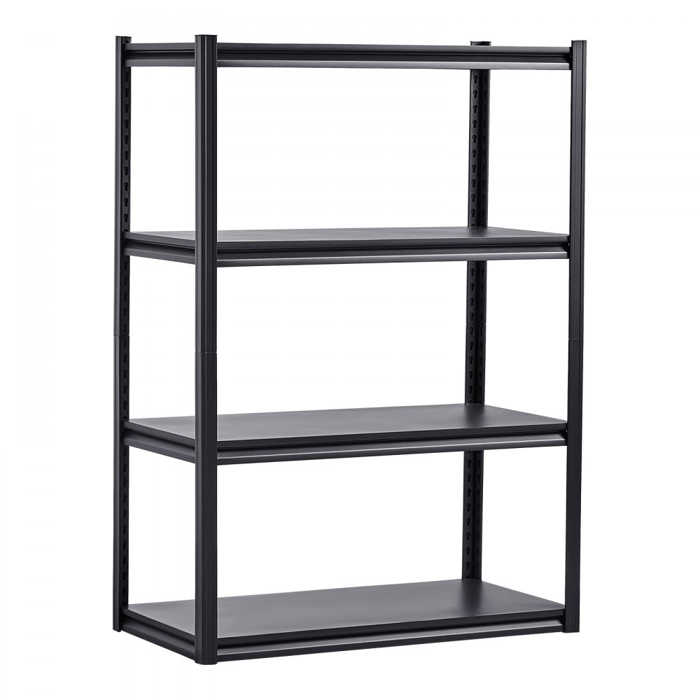 VEVOR Storage Shelves, 2400 lbs, 4 Tier Garage Storage Shelving, 20" D x 40" W x 57" H Adjustable Metal Shelves for Garage Shelves Utility Rack Shelf, Ideal for Kitchen, Warehouse, Basement, Black