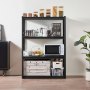 VEVOR Storage Shelves, 2400 lbs, 4 Tier Garage Storage Shelving, 20" D x 40" W x 57" H Adjustable Metal Shelves for Garage Shelves Utility Rack Shelf, Ideal for Kitchen, Warehouse, Basement, Black