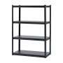VEVOR Storage Shelves, 2400 lbs, 4 Tier Garage Storage Shelving, 20" D x 40" W x 57" H Adjustable Metal Shelves for Garage Shelves Utility Rack Shelf, Ideal for Kitchen, Warehouse, Basement, Black