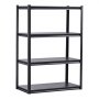 VEVOR Storage Shelves, 2400 lbs, 4 Tier Garage Storage Shelving, 20" D x 40" W x 57" H Adjustable Metal Shelves for Garage Shelves Utility Rack Shelf, Ideal for Kitchen, Warehouse, Basement, Black