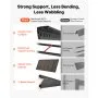 VEVOR Storage Shelves, 5-Tier Adjustable, 1360.8kg Capacity, Heavy Duty Garage Storage Shelving Unit, Metal Utility Rack Shelf, for Garage Workshop Warehouse Basement, 1230 mm W x 522 mm D x 1813 mm H