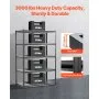 VEVOR Storage Shelves, 3000 lbs, 5 Tier Garage Storage Shelving, 24" D x 48" W x 72" H Adjustable Metal Shelves for Garage Shelves Utility Rack Shelf, Ideal for Kitchen, Warehouse, Basement, Black