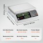VEVOR Industrial Counting Scale, 30 kg x 1 g, Digital Scale for Parts and Coins, g/kg/lb Units, Electronic Gram Scale Inventory Counting Scale Kitchen Jewelry Scale with RS232 Port and 3 LCD Screens