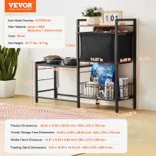 VEVOR Pet Feeding Station with Storage Dog Food & Toy Organizer Raised Dog Bowls