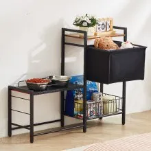VEVOR Pet Feeding Station with Storage Dog Food & Toy Organizer Raised Dog Bowls