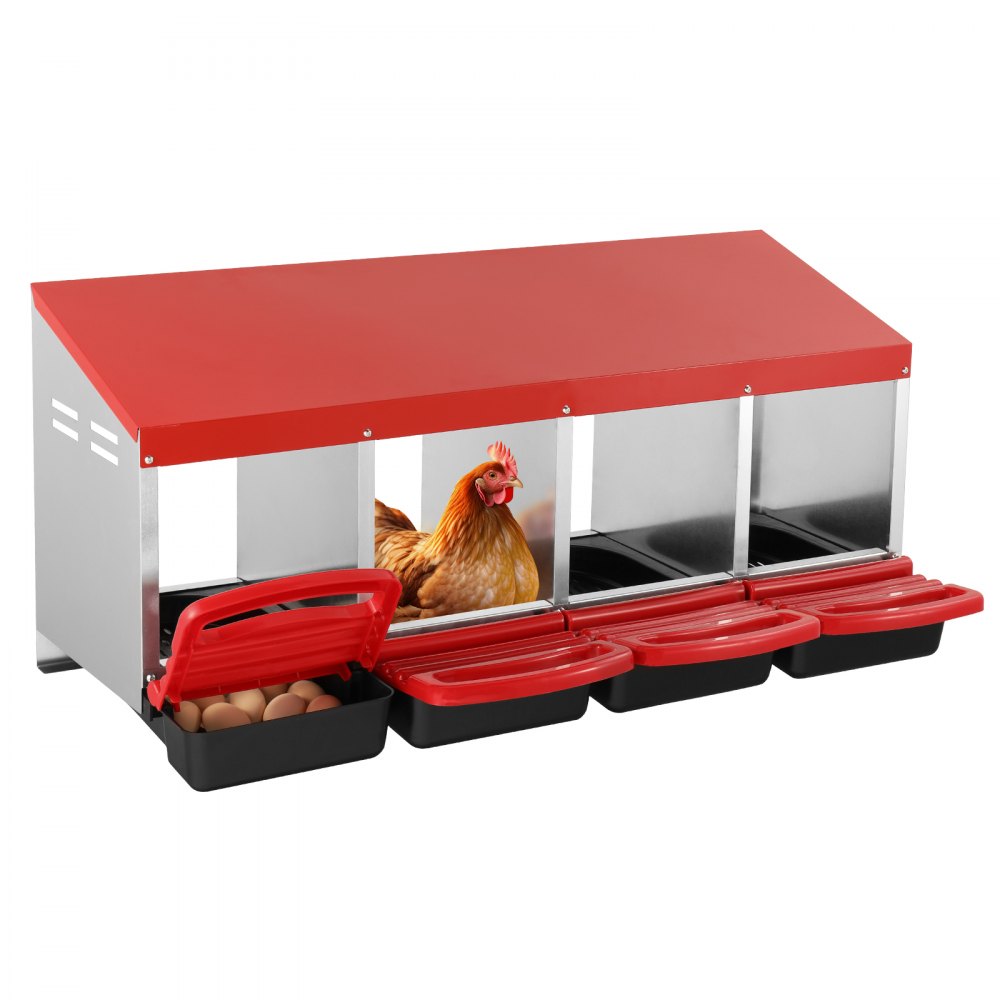 VEVOR 4-fack Chicken Nest Box Mental Box med lutande boboxar