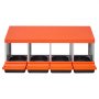 VEVOR Chicken Nest Box, 4-Compartment, 15 to 30 in Stable & Corrosion-Resistant Metal Nesting Boxes with Inclined Nesting Boxes, Bottom Holes & Resting Platform, Fit for Different Chicken Breeds