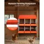 VEVOR Chicken Nest Box, 6-Compartment, 30 to 45 in Stable & Corrosion-Resistant Metal Nesting Boxes with Inclined Nesting Boxes, Bottom Holes & Resting Platform, Fit for Different Chicken Breeds