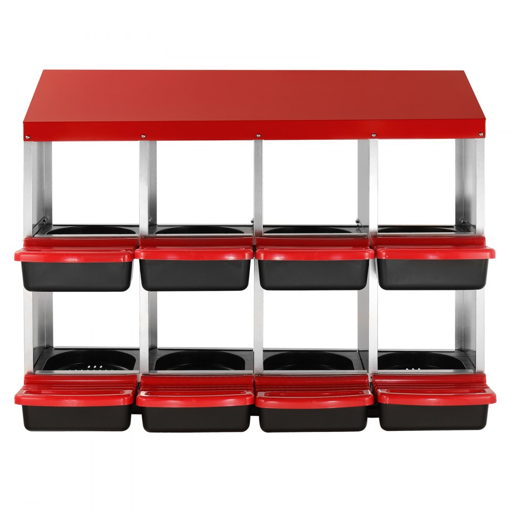 VEVOR 8-Compartment Chicken Nest Box Metal Box with Inclined Nesting Boxes