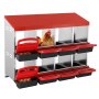 VEVOR 8-Compartment Chicken Nest Box Mental Box with Inclined Nesting Boxes