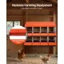 VEVOR Chicken Nest Box, 8-Compartment, 30 to 45 in Stable & Corrosion-Resistant Metal Nesting Boxes with Inclined Nesting Boxes, Bottom Holes & Resting Platform, Fit for Different Chicken Breeds