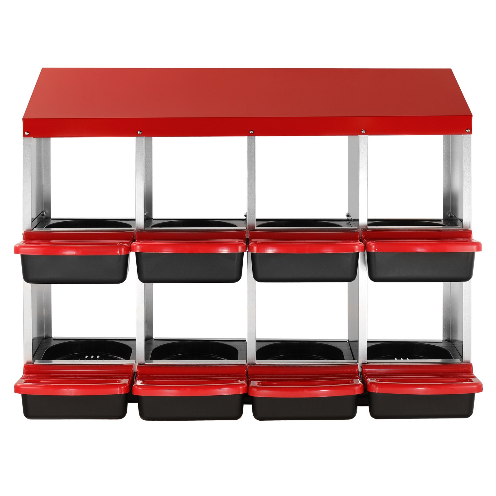 VEVOR 8-Compartment Chicken Nest Box Metal Box with Inclined Nesting Boxes